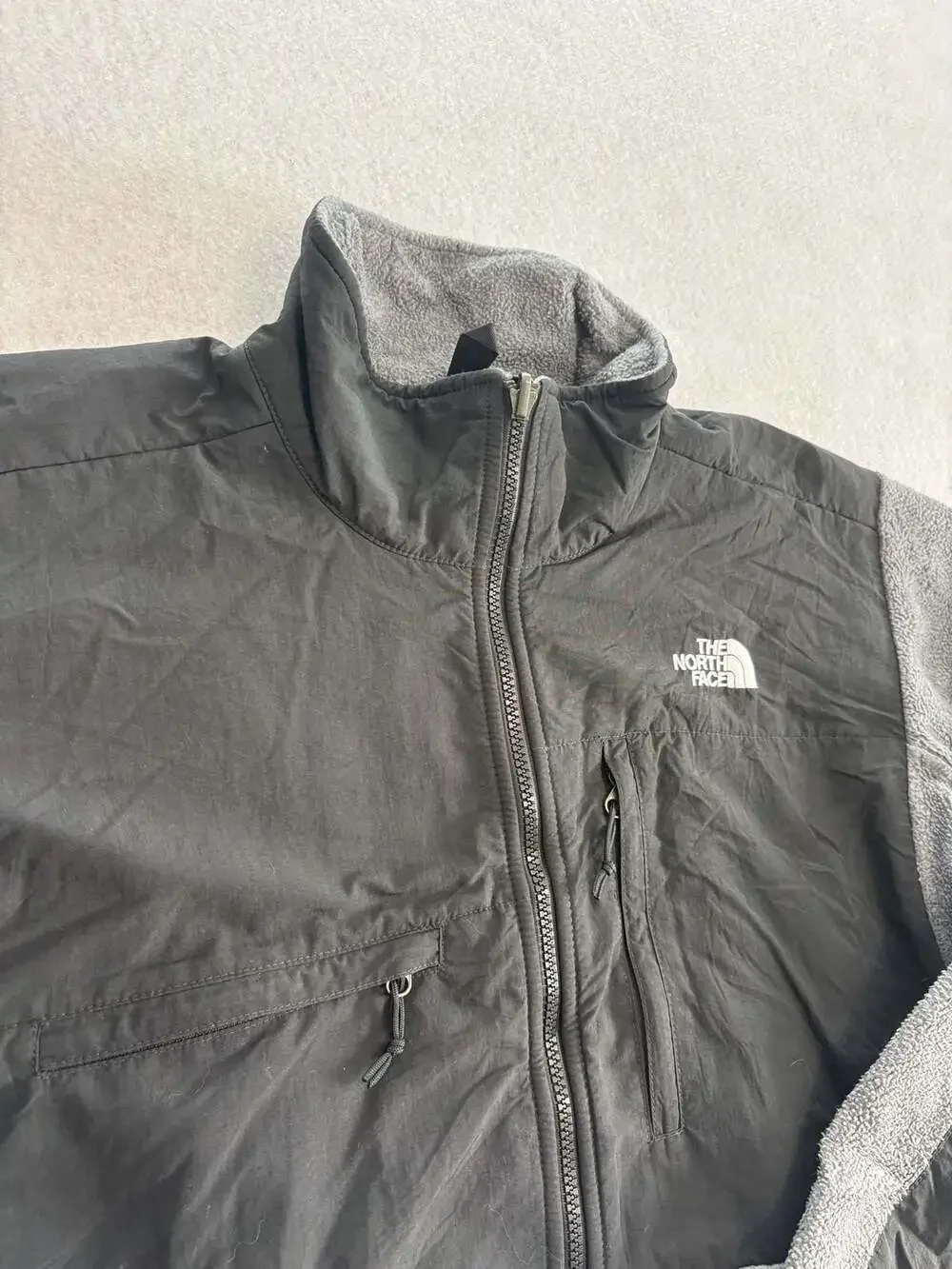 The North Face Vintage Denali Fleece Jacket Gray Black Size Large
